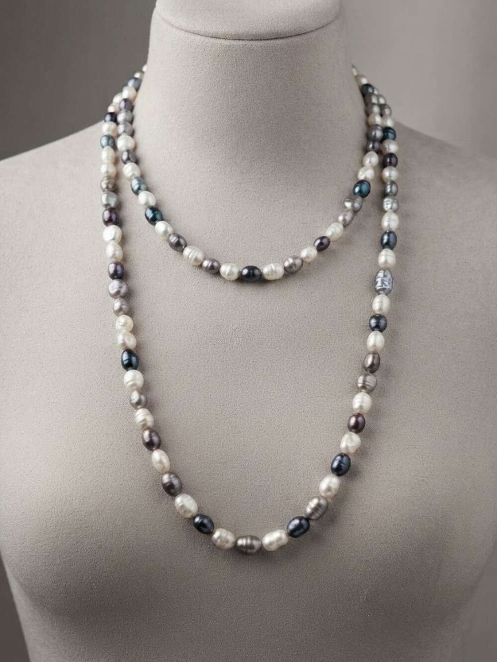 Vintage Baroque Peacock Freshwater Pearl Necklace